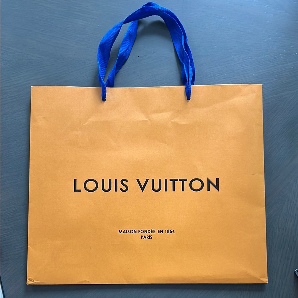 Louis Vuitton Signature Bag in Vibrant Orange, 11”x13”x4 1/4”